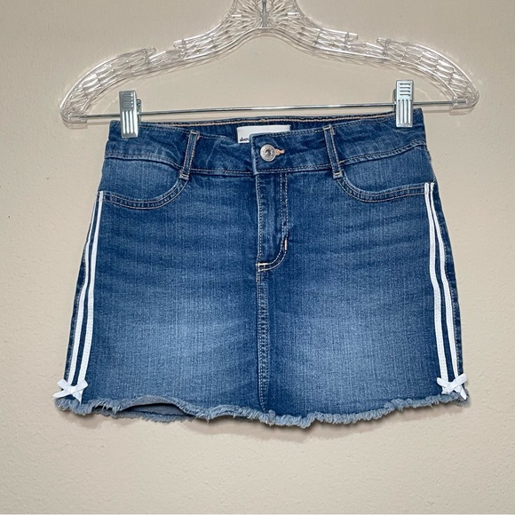 Abercrombie Kids Girls Bow Denim Jean Skort Size 11/12 - Picture 2 of 6